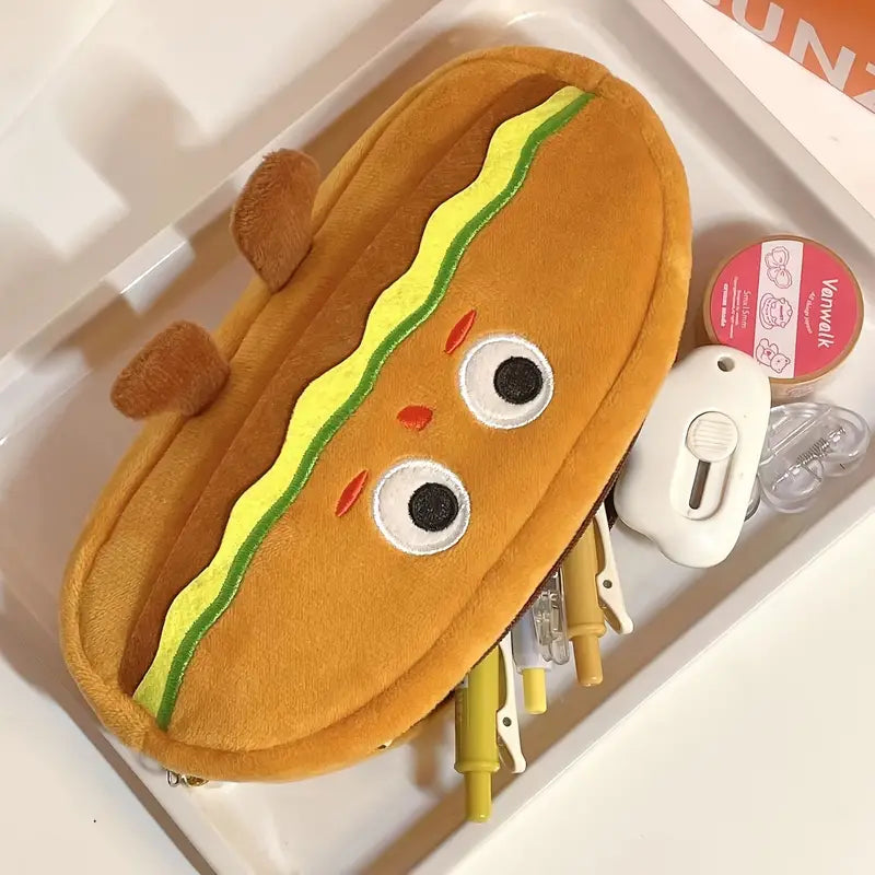 Hamburger Bread Pencil Bag