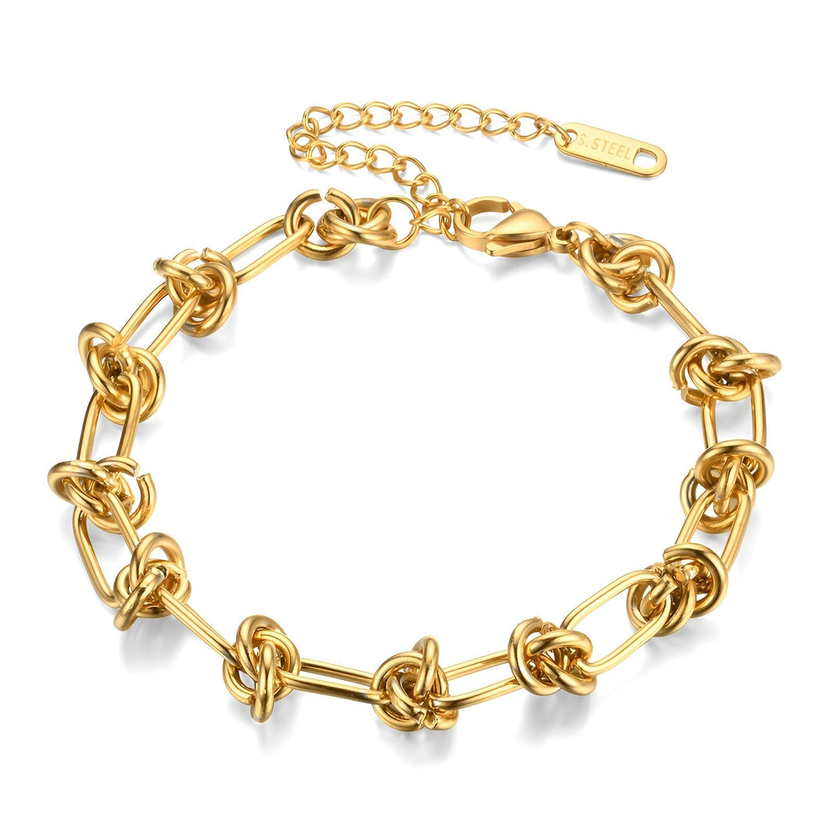 Gold Knot Chain Bracelet