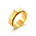 Stainless Steel Hex Nut Spinner Ring for Anxiety Relief