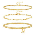 Gold Bracelets for Women with Initial